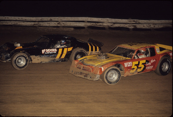 #11 Jim McBee in the Flying J and #55 Ron McBee in Bobby Allen's car