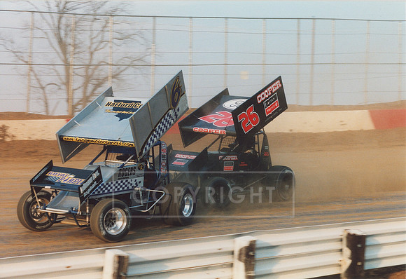 #6K Chris Knopp and #26 Pat Cooper at Lincoln