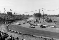 #8 Sam Banks, #1 Babe Bower and #2 Joe Garson 100-Lap Midget Race at Union