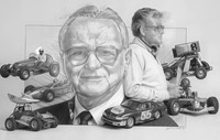 Chris Economaki Pencil Drawing