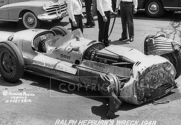 Ralph Hepburn Wreck at Indianapolis