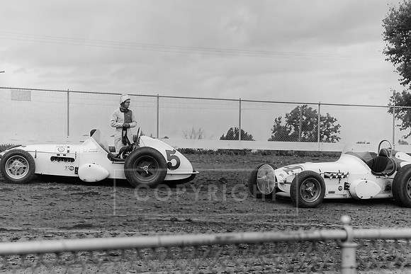 #5 A.J. Foyt and #14 Bobby Grim Champ Cars at Springfield