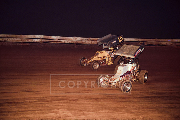 #91 Sammy Swindell and #2 Steve Siegel at Lincoln-6