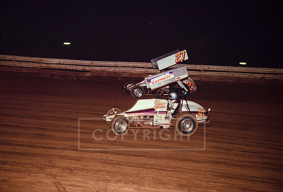#91 Sammy Swindell and #27 (?) Bosley at Lincoln-6
