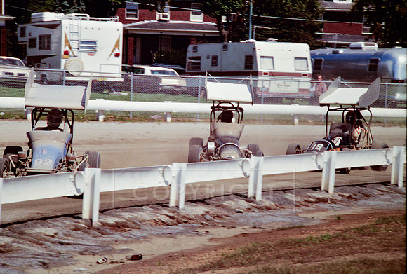 #92 Jerry Stewart, Unknown and #19 Ronnie Dunstan at York Fairgrounds-9