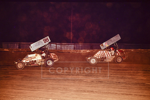 #98 Allen Klinger and #56 Smokey Snellbaker at Williams Grove-7