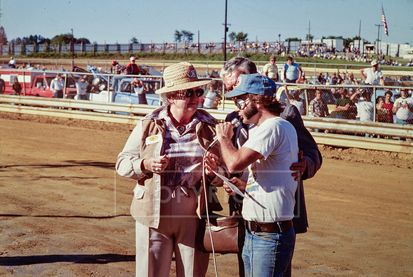 Carl Sweikert, Checkered Flaf Fan Club President and Van May at Williams Grove-8