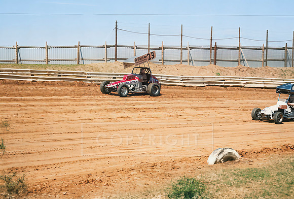 #23 Ted Young Sprint Car and #44 Wally White Midget