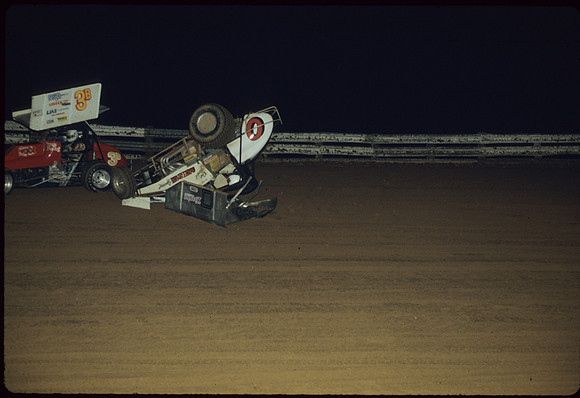 #3b George Bischoff goes by an upside-down #0 Rick Ferkel
