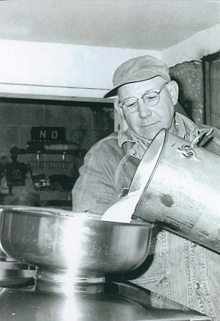 John Parrish Sr Pouring Milk - 1966