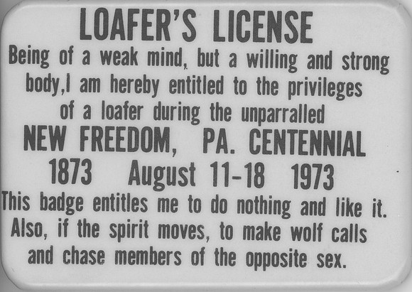 Loafer's License Centennial Badge-2