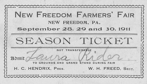 New Freedom Farmers Fair Season Ticket-2