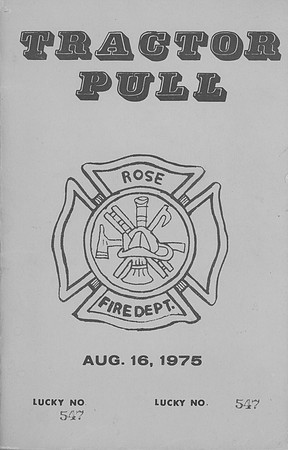 Tractor Pull on Ryer Farm Program August 16 1975-2