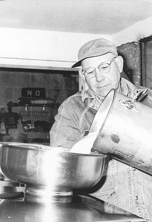 John Parrish Sr Pouring Milk - 1966
