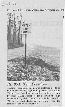Watch For Drunks Article