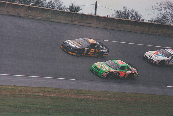 #2 Rusty Wallace, #18 Dale Jarrett and #6 Mark Martin