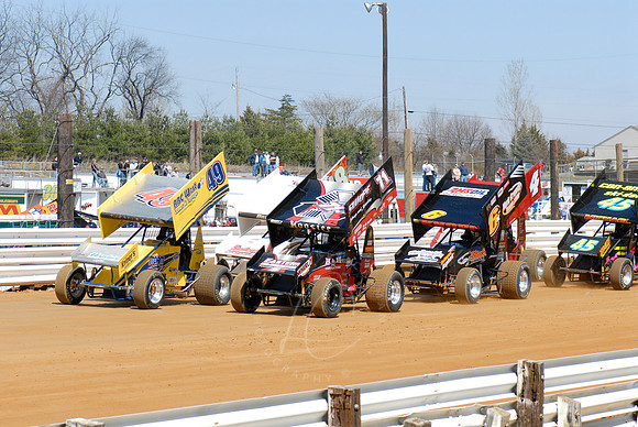 410 Sprint Re-Start Pace Lap