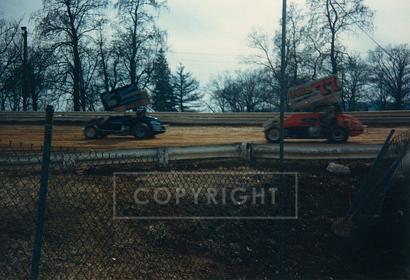 #2w Jesse Wentz ( ) and #77 Jerry Stone Williams Grove 3-8-87