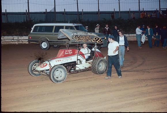 #99 Dave Reigle Wrecked Car at Williams Grove-2 (2)