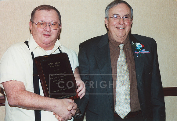 Gary Miller and Paul Miller YCRC Hall of Fame Banquet 2002