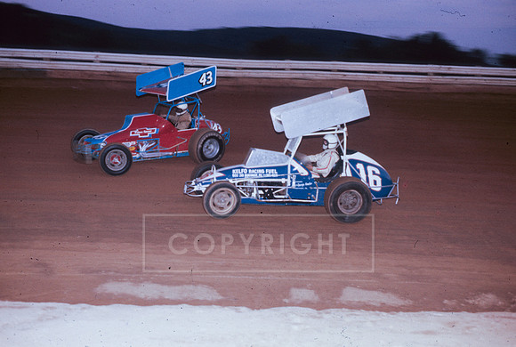 #43 Dick Harold and #16 Jim Fowler at Lincoln-3