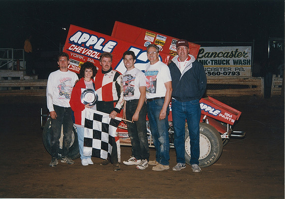 #12 Fred Rahmer YCRC Club Night Winner and crew at Williams Grove