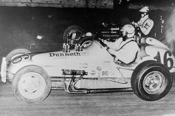 #16 Jud Larson Dunseth Chevrolet and Bobby Unser at Reading