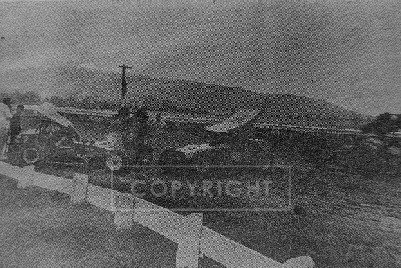 #57 Jim Shaffer, #38 Billy Wertz, #16 Bobby Abel and #69 Steve Unger Crash at Williams Grove